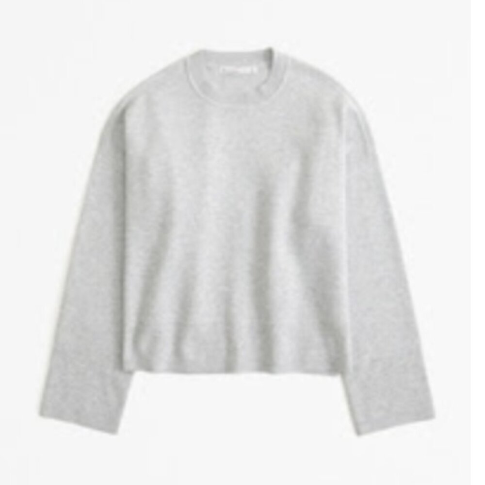 Abercrombie Women's LuxeLoft Crew Sweater | Grey | XS | EUC